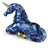 The Stardust Blue Unicorn Figurine: Handcrafted By Master Glass Artisans by The Hamilton Collection