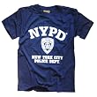 NYPD T-SHIRT, Officially Licensed Crewneck New York Police Department Athletic Tee, Navy