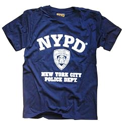 NYPD T-SHIRT, Officially Licensed Crewneck New York Police Department Athletic Tee, Navy
