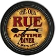 Rue 's Family Diner Black Cascading Pub Style Wall Clock
