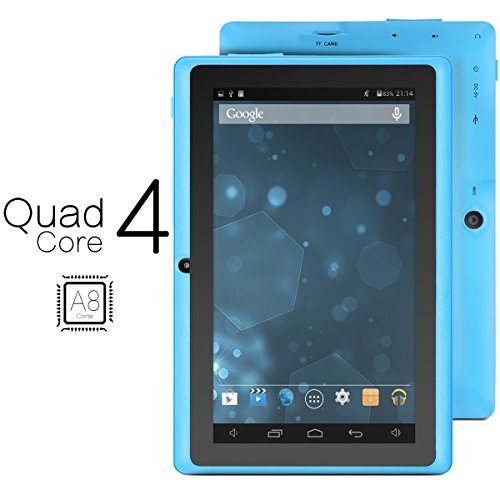 ProntoTec Axius Series Q9 7 Inch Quad Core Android 4.4 KitKat Tablet PC, 800 x 480 Pixels Cortex A8 Processor, 4GB ROM, Dual Camera, G-Sensor, Google Play Pre-loaded -Blue (2015 New Model)