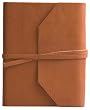 Genuine Leather Wrap Journal / Diary, British Tan, 5x7"