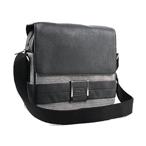 LG X130-L78 10.1 inch Netbook carrying London Downtown Faux Leather Grey Tweed Shoulder Bag (Grey)