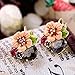 Kaariag Punkin Flower Shape Dew Crystal Colored Glaze Earring