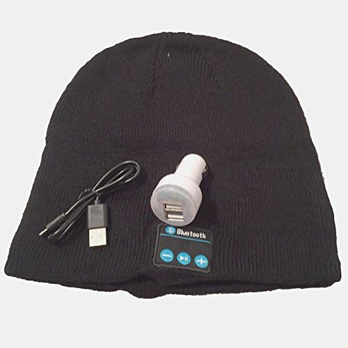 Bluetooth Beanie Washable Hat Knit Music Cap with Speakers &amp; Mic Hands Free Wireless Bluetooth Headphones Headsets for Running Skiing Skating Hiking,Gifts Winter Comfy Black