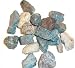 MiracleCrystals: 5 Blue Apatite Tumbled Stones - Throat Chakra Spiritual Healing Crystal High Vibration Energy