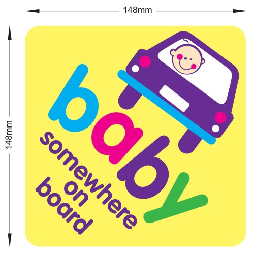 Childrens Toyshop   : Baby on Board Car Sticker
