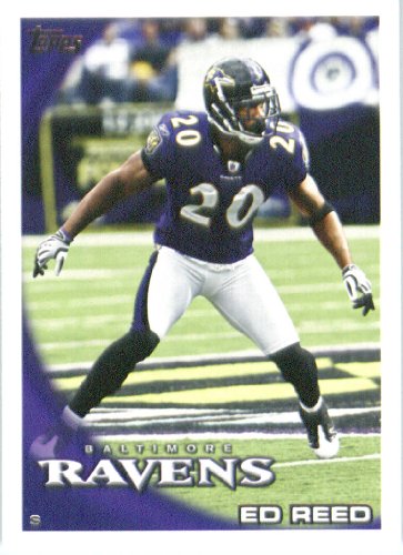 2010 Topps NFL Football Card # 208 Ed Reed - Baltimore Ravens - NFL Trading Card in a Protective ScrewDown Case!