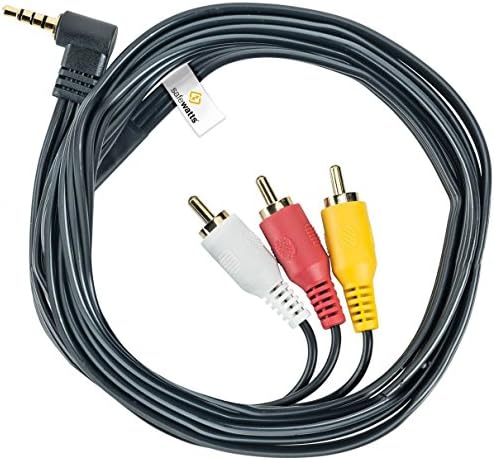 SAFEWATTS Mini AV 3.5mm Analog to 3 RCA Cable for JBL Speakers, JBL Boost TV Compact TV Speaker, Cinema SB400 and Cinema SB250 200W Soundbar System, 6-foot.