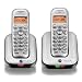 Twin Cordless Phones BT, BT Studio Plus 4100 Twin DECT Cordless Telephone - Silver/Dark Grey