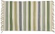100% Cotton Flat Weave Blue and White Rug Striped 2 X 3