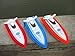 A Set Of 3 NC Brand New 12 Inches Beautiful 4 Channels Radio Controlled RC Speed Boats (1) Blue & (1) Red & (1) Orange