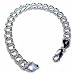 Sterling Silver Italian Double Link Charm Bracelet 7" 8"