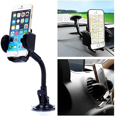 Hoverglove - Iphone Car Mount, Samsung, Lg, Sony, Htc Car Mount - Holds Most Smartphones - Adjustable Arms for Security and Safety - Smartphone Windshield and Air Vent Holder