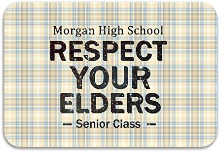 NOAACYKR Non-slip Respect Your Elders With Starry Sky Doormat White
