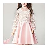 Candykids　 女の子ドレス 子どもドレス 長袖 女の子ワンピース ガールズフォーマル女児　入学式 入園式 卒業式　キッズ 子供服 女の子 ガール ガールズドレス (120cm)