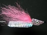 NEW FLIES Pearlescent Nuclee-r UVA Holographic & Glow in Dark Sharkskin Floating Head Tube & Trolling Turbulator Fly #171