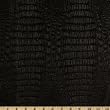 54 Wide Faux Leather Gator Black Fabric By The Yard