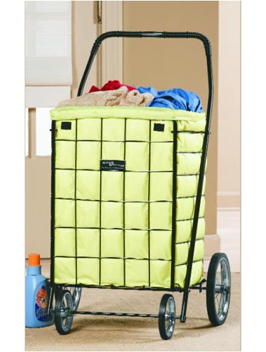 Easy Wheel Jumbo Shopping & Laundry Cart - Black On Sale