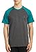 adidas Performance Men's Ultimate Short-Sleeve Crew Tee, Large, Dark Grey/EQT Green/Black