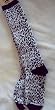 Snow Leopard Print Knee High Socks For Bare Feet