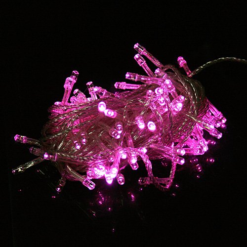 spécifications TIMETOP 220-250V 100 LED 10m de corde de LED pour la fête de Noël, Halloween, Maison, Jardin, Arbres, soirées festives, Décoration Intérieur / Extérieur (rose)