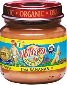 Earth's Best Organic 1st Bananas, 2.5 Ounce Jars (Pack of 12)