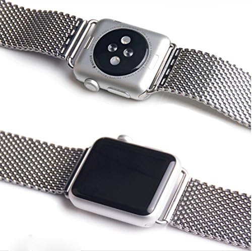 Apple Watch Band W Metal Clasp,Wiiwatch Milanese Loop Stainless Steel Mesh Replacement Strap Wrist Band for Apple Watch & Sport & Edition - 42mm