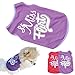Small Dog Shirt, Voberry Fashion Pet Puppy Clothes Funny Cotton Costumes Pet Dog Cat Cute Quote T Shirt (XS, Purple)