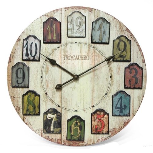 Infinity Instruments Weathered Plank Wall Clock