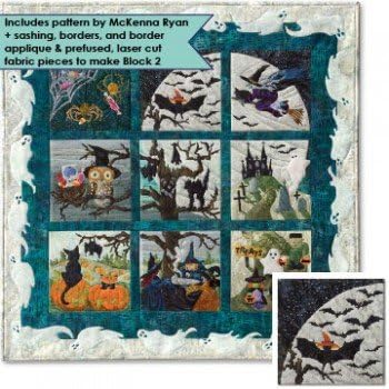 Halloweenies~Blk2~Bat the Hat/FinishingPre-Cut Laser Kit w/Fabric Mckenna Ryan