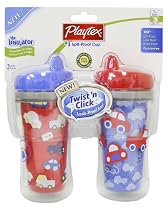Playtex Baby The Insulator Twist 'n Click Spout Cup 9 OZ - 2 Pack: Cars/Trucks
