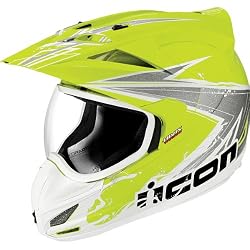 Icon Salvo Hi-Viz Men's Variant Street Motorcycle Helmet - Yellow