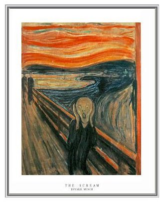 Edvard Munch the Scream Quality Framed Print with Canvas Texture