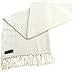 Ivory High Grade 100% Cashmere Shawl Pashmina Hand Made in Nepal CJ Apparel NEW