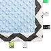 5 Colors - TAGZ Tag Blanket for Infants by CRAZZIE (Navy Zigzag with Blue Dot-Minky)