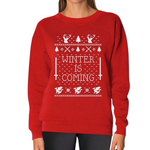 TeeStars Women's - Winter Is Coming Ugly Christmas Sweater Sweatshirt