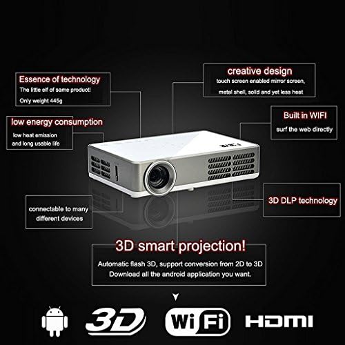 Freyr Dlp Hd Projector Hdmi Android 3d 1080p WiFi Home Theater Projector 2015 Model