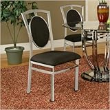 Microfiber Side Chair in Chrome [Set of 2]