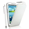 KOLAY� Samsung Galaxy S3 H�lle in Wei� - Samsung Galaxy S3 Leder Case Etui Schutzh�lle + Eingabestift (NICHT f�r Samsung S3 Mini geeignet!)
