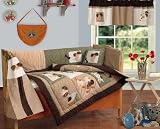 9Pcs Little Doggy Nursery Baby Crib Bedding Set