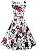 Dreagal Vintage 1950's Floral Spring Garden Party Picnic Dress Party Cocktail Dress