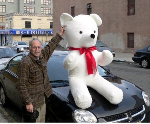 51vsrqUW1eL NEW LIFESIZE 61 inches tall STUFFED TEDDY BEAR HUGE PLUSH WHITE * AMERICAN MADE IN THE USA AMERICA