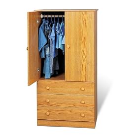 Oak 3-Drawer Wardrobe by Prepac