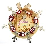 Red Cross Glass Dangling Hand Painted Glass Bead Bracelet