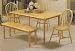 All new item 5 pc natural finish wood dining table set