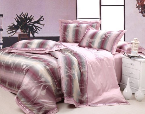 Silk Imitation Pref 4-piece Queen-size Duvet Cover Set