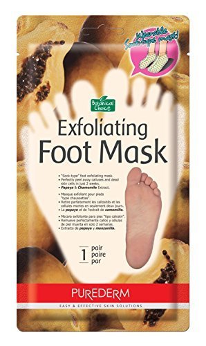 Purederm Exfoliating Foot Mask - Peels Away Calluses and Dead Skin in 2 Weeks! (1 Pack (1 Treatment), Regular)