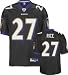 Ray Rice Jersey: Reebok Authentic Black #27 Baltimore Ravens Jersey - 56