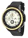 Adee Kaye #AK9000-MG Men's Black IP Silcone Rubber Strap Chronograph Watch